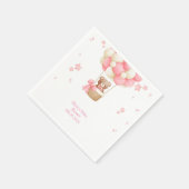 Rosa Teddybär Mädchen Baby Shower Servietten (Ecke)