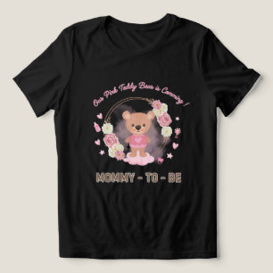 Rosa Teddybär-Mama-in-spe Tri-Blend Shirt