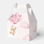 Rosa Teddybär mit Ballons danke fürs Auge Geschenkschachtel (Rückseite)