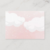 Rosa Teddybär mit Balloons Bücher für Babykarte Begleitkarte (Rückseite)