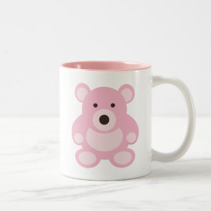 Rosa Teddybär Zweifarbige Tasse