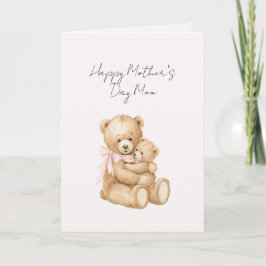 Rosa Teddybären zum Muttertag für Mama Karte
