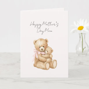 Rosa Teddybären zum Muttertag für Mama Karte