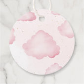 Rosa Teddybärenballons Danke fürs Auge Geschenkanhänger (Rückseite)