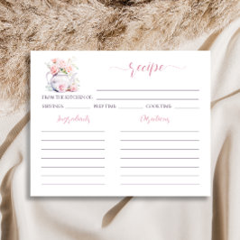 Rosa Tee Party Brautparty Rezept Karte