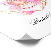 Rosa Tee Party Brautparty Rose Gold Poster (Ecke)