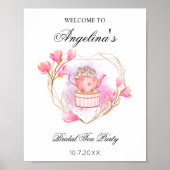 Rosa Tee Party Brautparty Rose Gold Poster (Vorne)