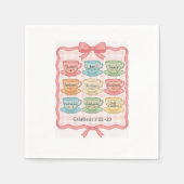 rosa Teebecher Serviette (Vorderseite)