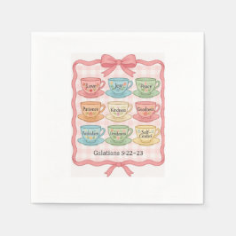 rosa Teebecher Serviette