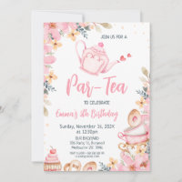 Rosa Teekanne Blumenkohl Tee Party Geburtstag