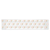 Rosa Teekanne mit Blume und Schmetterlingsmuster Kurzer Tischläufer (Horizontal)