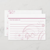 Rosa Teekanne und Daisy-Rezeptionskarten (Vorne/Hinten)