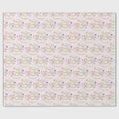 Rosa Teetasse Geschenkpapier (Flach)