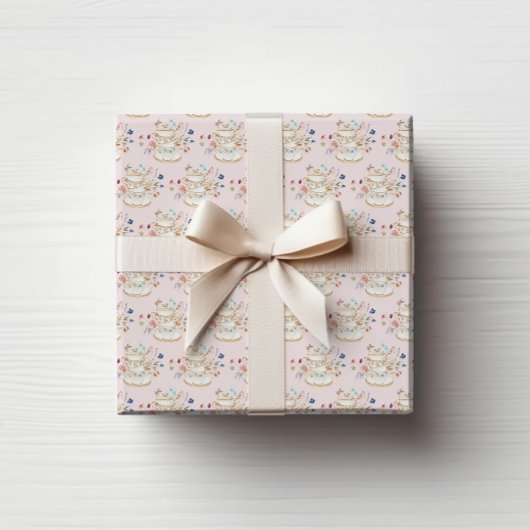 Rosa Teetasse Geschenkpapier