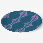 Rosa Teller aus Zierpapier (Schrägansicht)