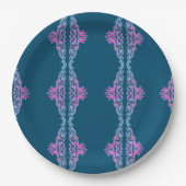 Rosa Teller aus Zierpapier (Vorderseite)