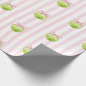 Rosa Tennisball im Prepper-Stil Geschenkpapier (Ecke)