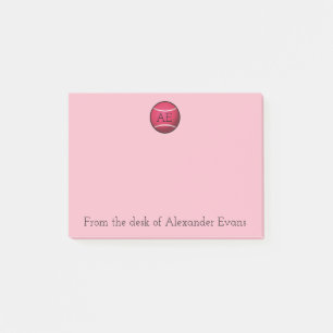 Rosa Tennisball Post-it Klebezettel