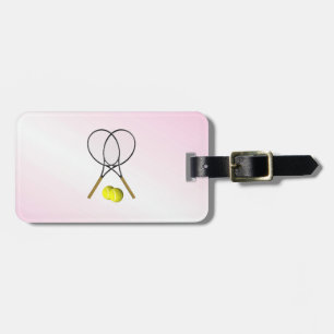 Rosa Tennisdesign Gepäckanhänger