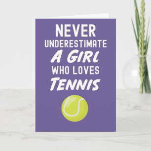 Rosa Tenniskarten für Mädchen Kinder Sport Mädchen Karte