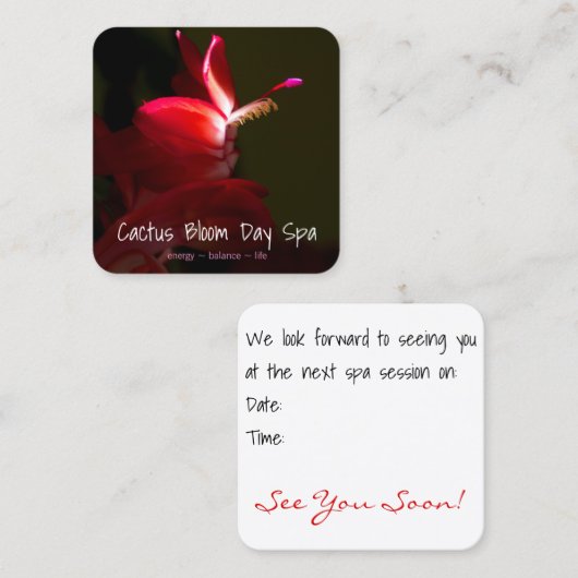 Rosa Terminkarte (Vorne/Hinten)