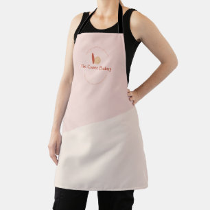 Rosa Terracotta-Logo Einfache moderne Bäckerei Schürze