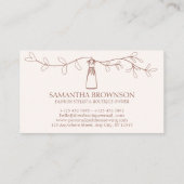 Rosa Terracotta Original Illustration Mode Visitenkarte (Rückseite)