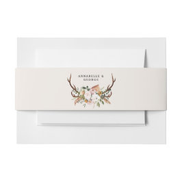 Rosa Terracotta Rosa Botanische Hochzeit Einladungsbanderole