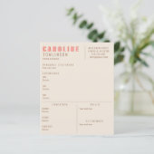 Rosa Terracotta Typografie Kreativität Modernes Re (Stehend Vorderseite)