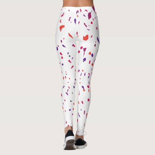 Rosa Terrazo Eleganter Sommer Leggings (Rückseite)