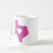 Rosa Texas Kaffeetasse (Vorderseite Links)