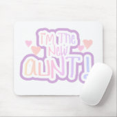 Rosa Text bin ich die neue Tante Mousepad (Mit Mouse)