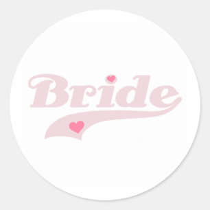 Rosa Text mit Herz-Brille Runder Aufkleber