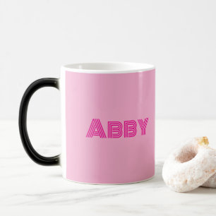 Rosa Text-Morphing-Tasse Verwandlungstasse