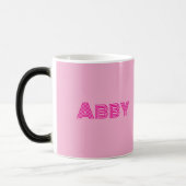 Rosa Text-Morphing-Tasse Verwandlungstasse (Links)