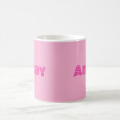 Rosa Text-Morphing-Tasse Verwandlungstasse (Mittel)
