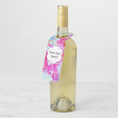 Rosa Textur Flaschenanhänger (Angewinkelt)