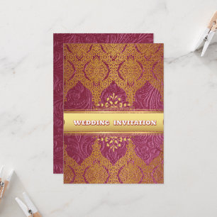 Rosa Textur Floral Islamische Hochzeit Einladung