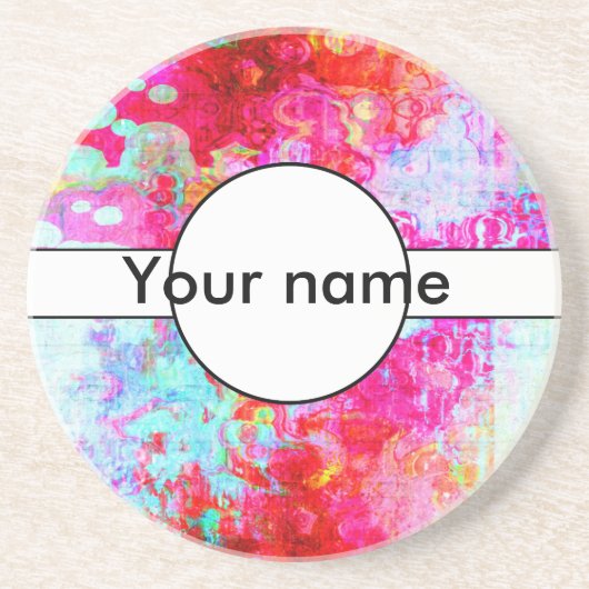 Rosa Textur Getränkeuntersetzer (Vorne)