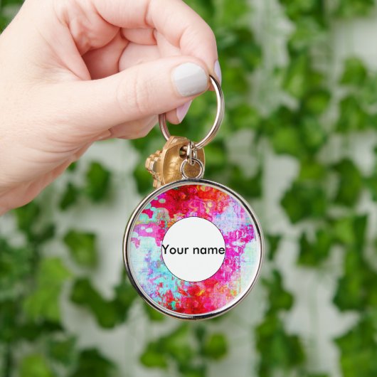 Rosa Textur Schlüsselanhänger (Hand)