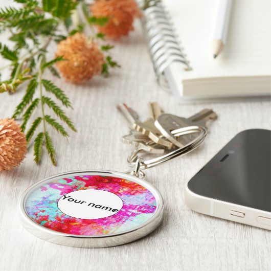 Rosa Textur Schlüsselanhänger (Seite)