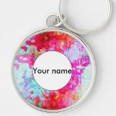 Rosa Textur Schlüsselanhänger (Vorne)