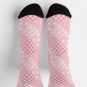 Rosa Texturen Socken (Oben)