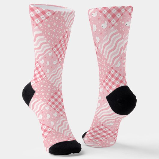 Rosa Texturen Socken (Gewinkelt)