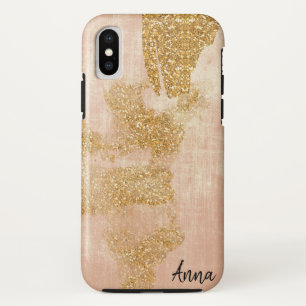 *~* Rosa Texturiertes Gold Glitter Abgenutzt Golde Case-Mate iPhone Hülle