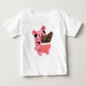 Rosa the Pig Chocolate Baby T-shirt (Vorderseite)
