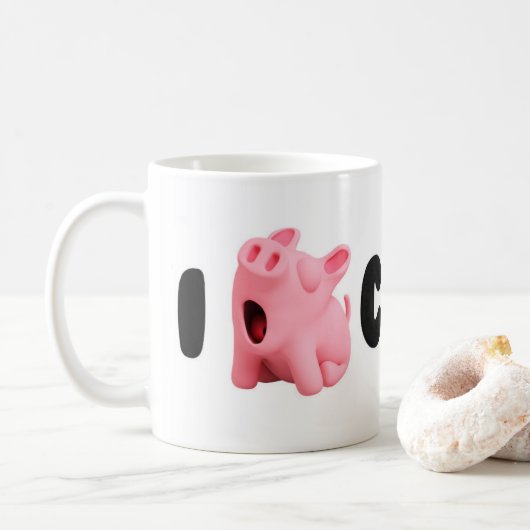 Rosa the Pig I Rosa Lazy Coffee Mug Kaffeetasse (Mit Donut)