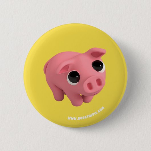 Rosa the Pig is shy Button (Vorderseite)