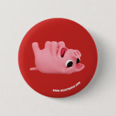 Rosa the Pig laying on her back Button (Vorderseite)