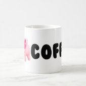 Rosa the Pig Love Coffee so much! Kaffeetasse (Mittel)